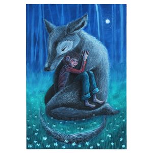 Clara & the Wolf – A4 Print