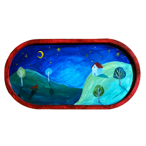 Hand Painted Soap Dish – Nightfall on the Hill