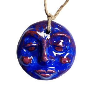 Little Blue Face Necklace