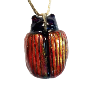 Red Beetle Necklace