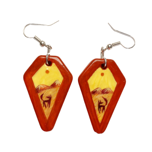 Hand Painted Earrings – Desert Fox