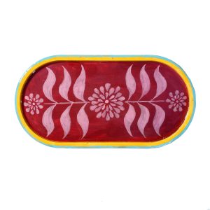 Hand Painted Soap Dish – Hot Pink Floral