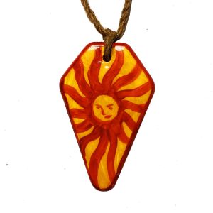 Hand Painted Necklace – Sun