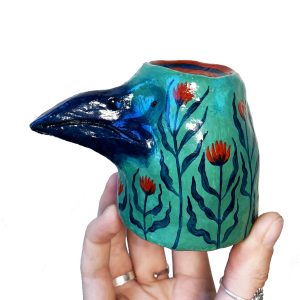 Crow Incense Holder – Green Garden