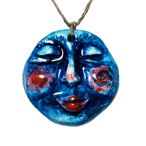 Hand Painted Necklace – Happy Face