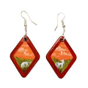 Hand Painted Earrings – Horse on the Plains