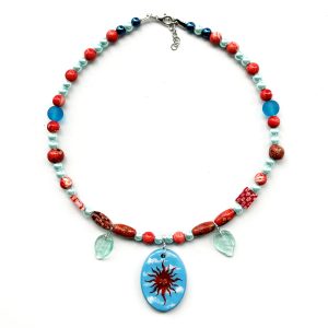 Blood Sun Beaded Choker (One Off)