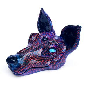 Fox Spirit Incense Holder – Blue/Red