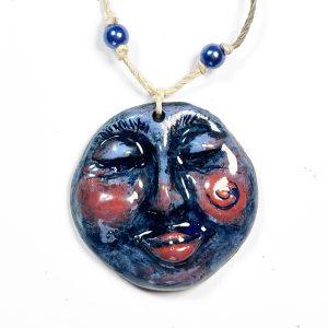 Happy Moon Face Necklace (One Off)