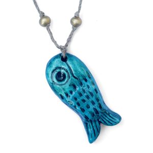 Blue Fishy Necklace (One Off)