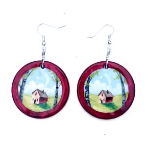 Ruby House on the Hill Earrings (One Off)